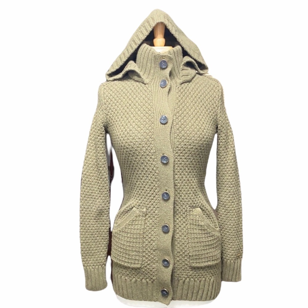 Tommy Hilfiger Hooded Button Up Sweater Size XS
